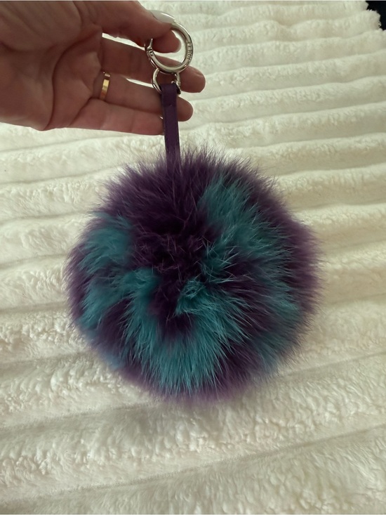 Fendi Other - Fendi Purple & Teal Fur Pom Keychain